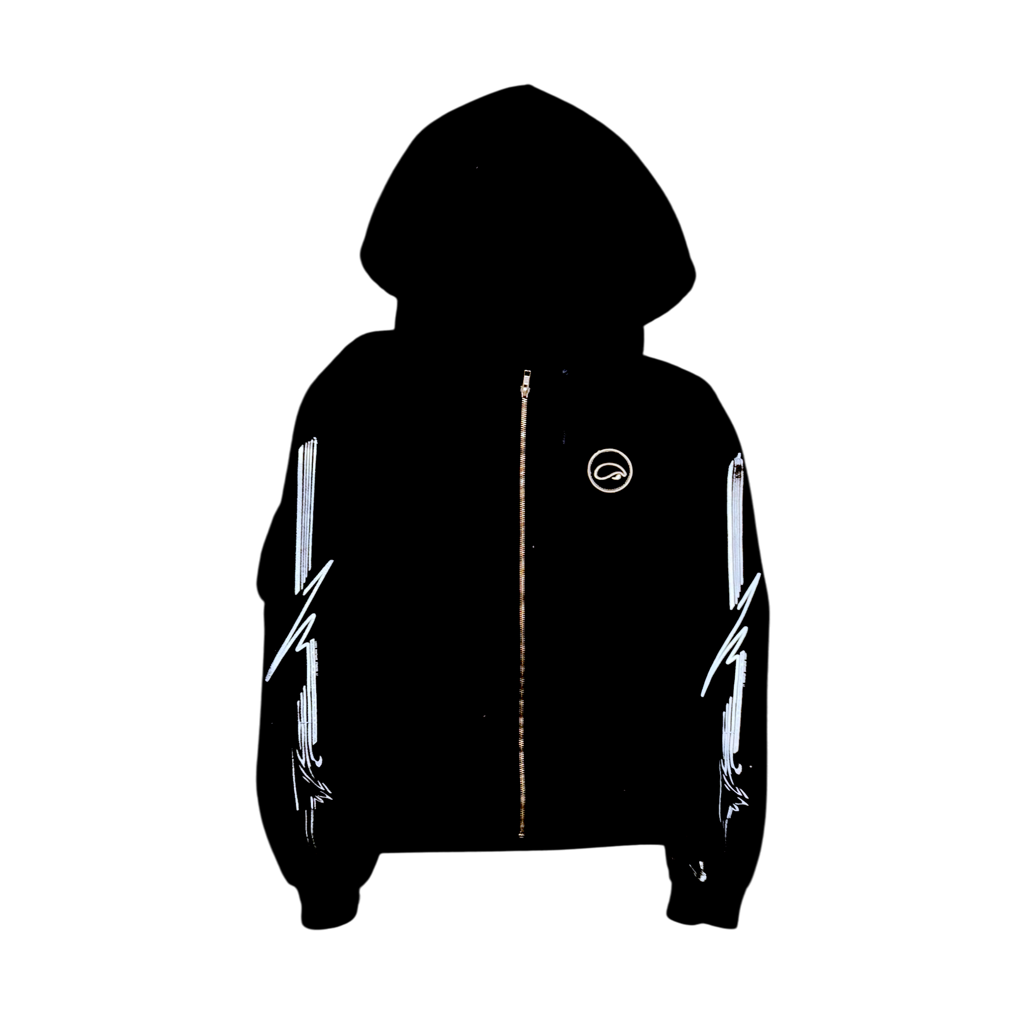 LOGO ZIP HOODIE // BLACK