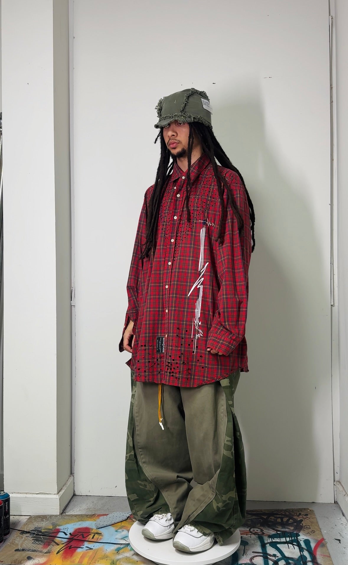 OG-MYNT™ SIDE-SPLIT SHIRT #5 // RED PLAID