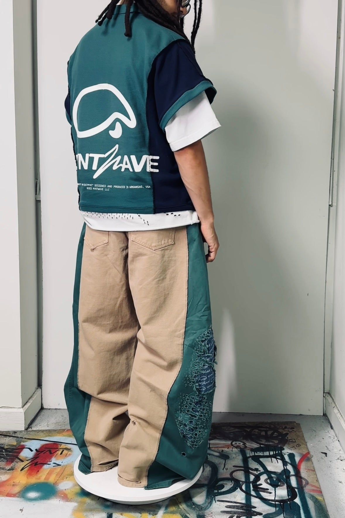 OG-MYNT™ DOUBLE-WIDE JEAN #11 [KHAKI/TEAL]