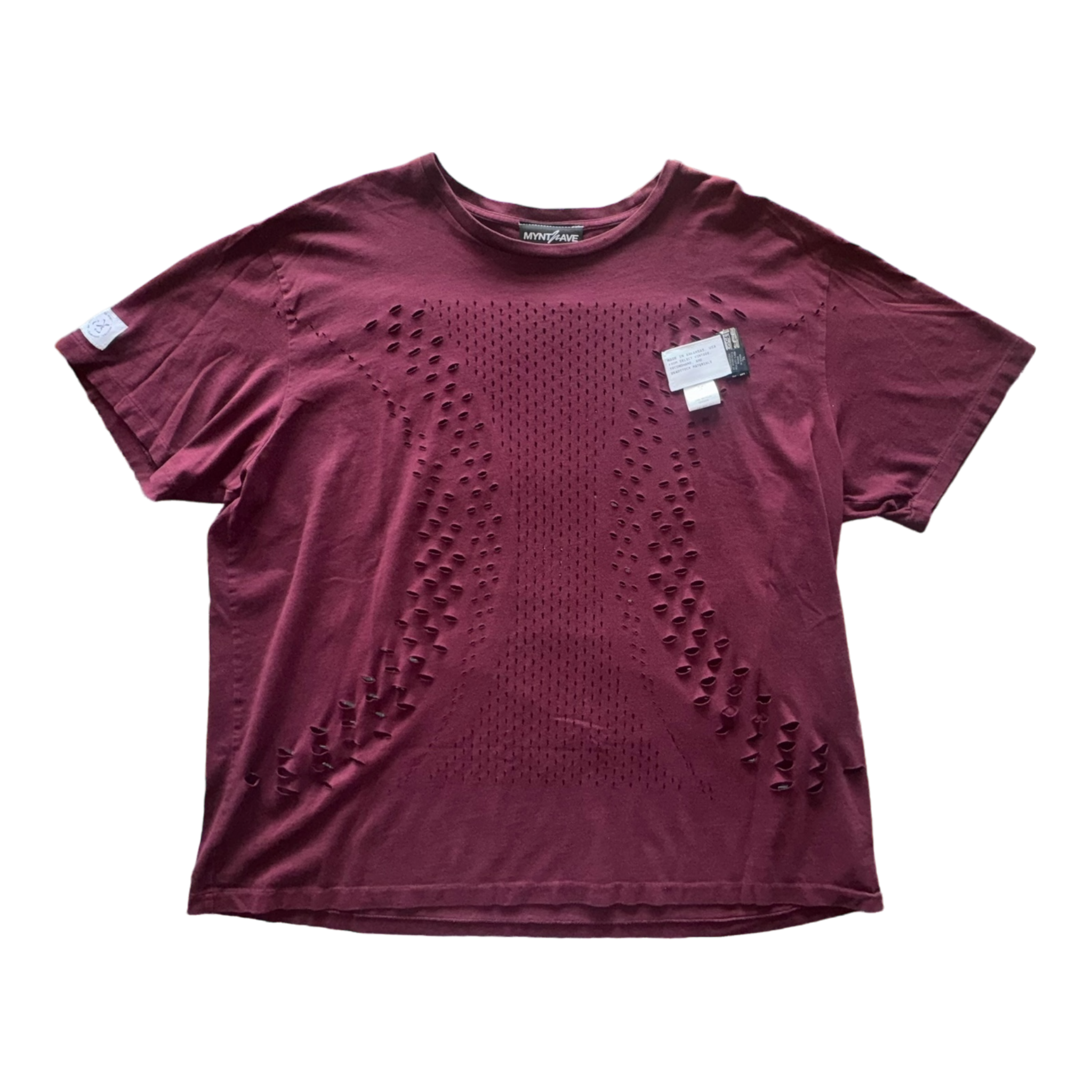 OG-MYNT™ 'FORCEFIELD’ LASER TEE // BURGUNDY