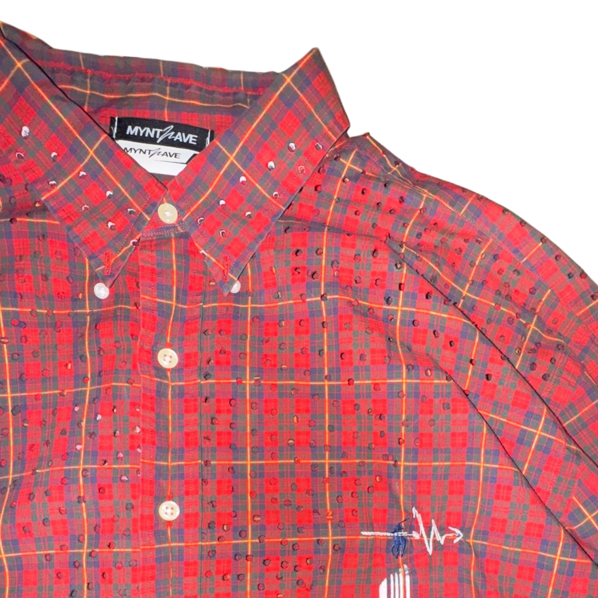 OG-MYNT™ SIDE-SPLIT SHIRT #5 // RED PLAID