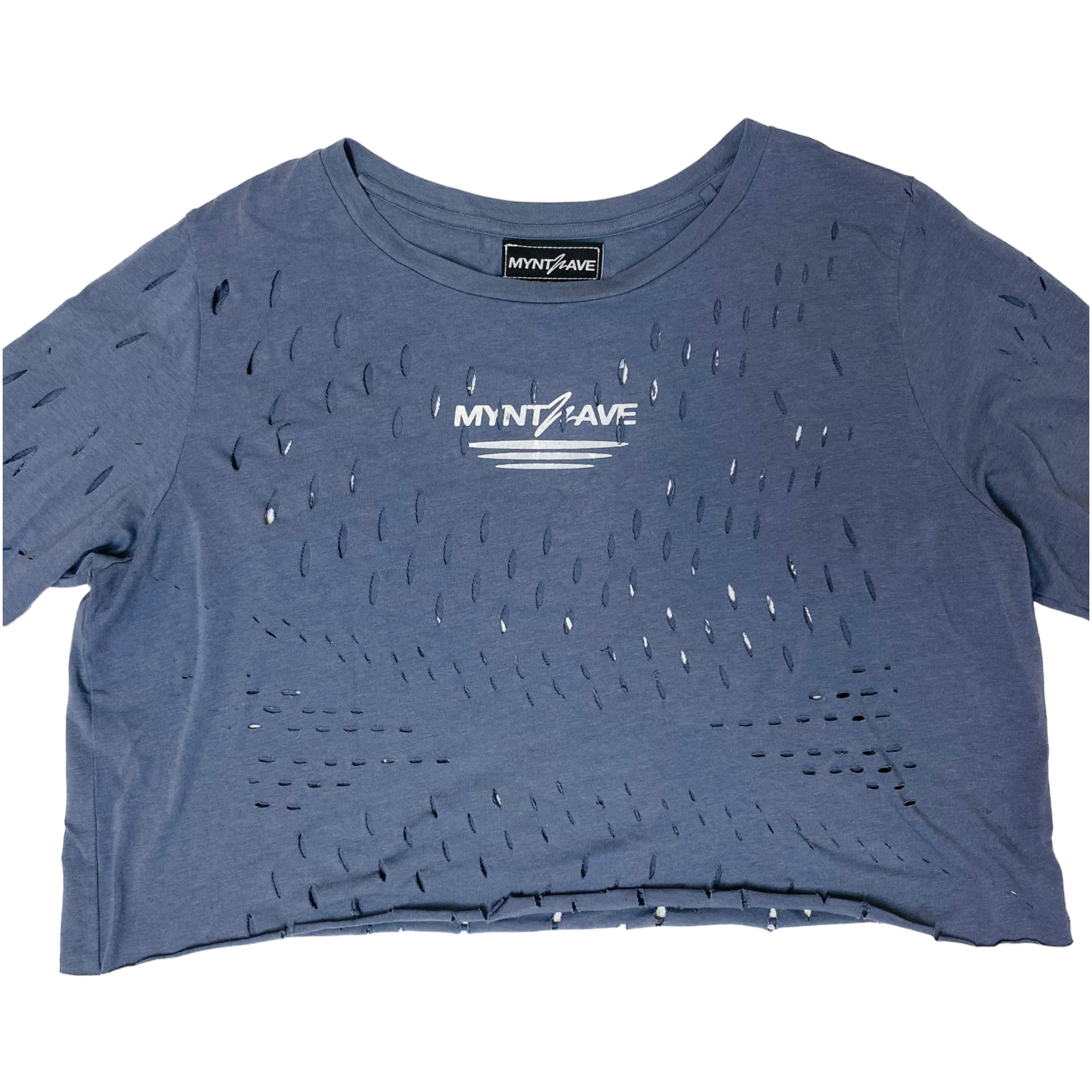 OG-MYNT™ PORTALS LOGO LASER MESH COTTON L/S CROP TEE #1